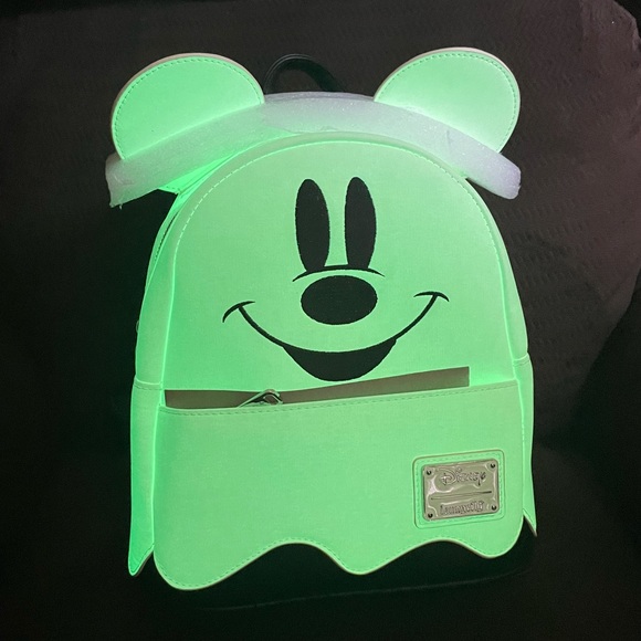 Loungefly Handbags - Loungefly Ghost Mickey Mini Backpack GITD